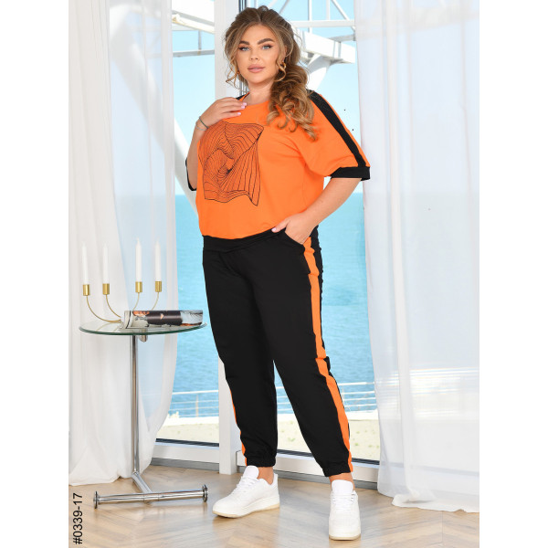 0339 Спортивний костюм жіночий батал (3 од: 2XL,3XL,4XL)