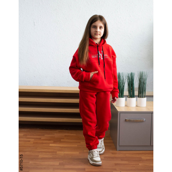 5710-15 Спортивний костюм тринитка на флісі підліток (4 од: 36,38,40,42)