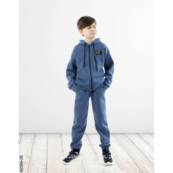 2589-28 Спортивний костюм на блискавці тринитка на флісі підліток (4 од: 36,38,40,42)