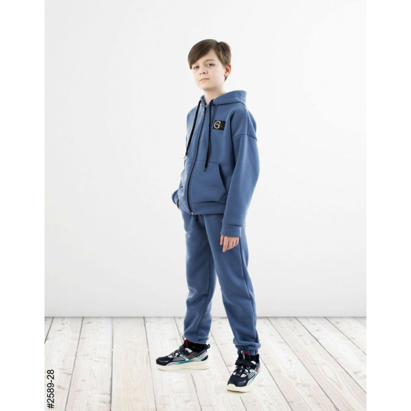 2589-28 Спортивний костюм на блискавці тринитка на флісі підліток (4 од: 36,38,40,42)