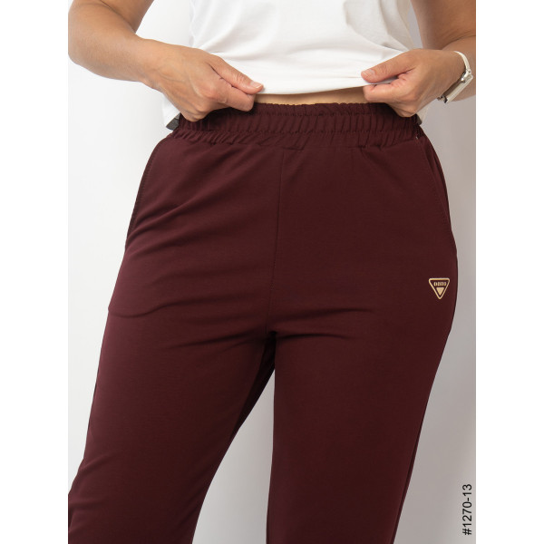 1270-13 Спортивні штани жіночі турецька двунитка напівбатал (4 од: 50,52,54,56)