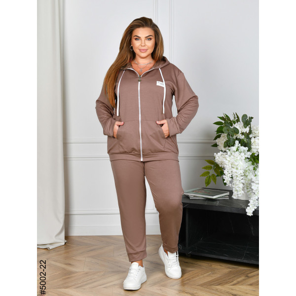 5002-22 Спортивний костюм жіночий двонитка на блискавці батал (4 од: 50,52,54,56)