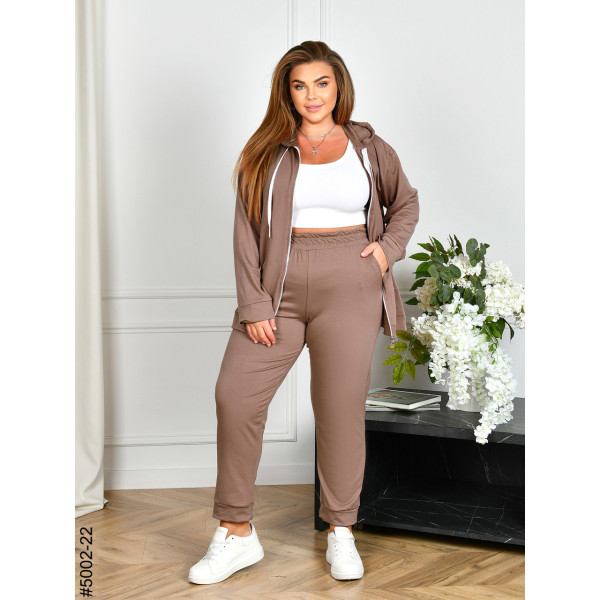 5002-22 Спортивний костюм жіночий двонитка на блискавці батал (4 од: 50,52,54,56)