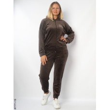 7771-19 Спортивний костюм жіночий велюр напівбатал (3 од: 48,50,52)