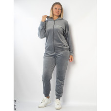 7771-34 Спортивний костюм жіночий велюр напівбатал (3 од: 48,50,52)
