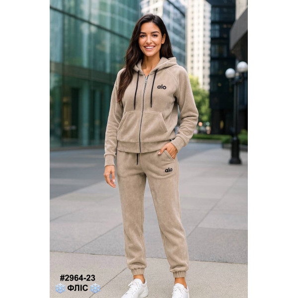 2964-23 Спортивний костюм жіночий турецький двосторонній фліс норма (4 од: 42,4446,48)