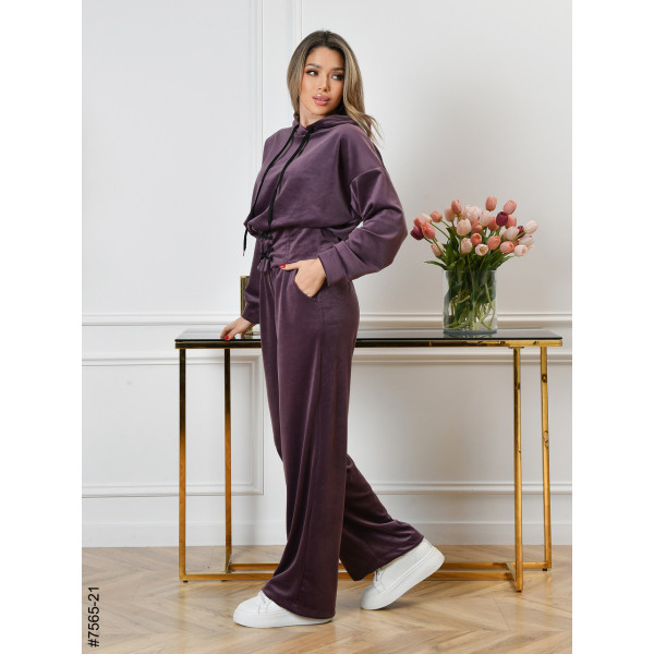 7565-21 Спортивний костюм жіночий велюр норма (4 од: 44,46,48,50)