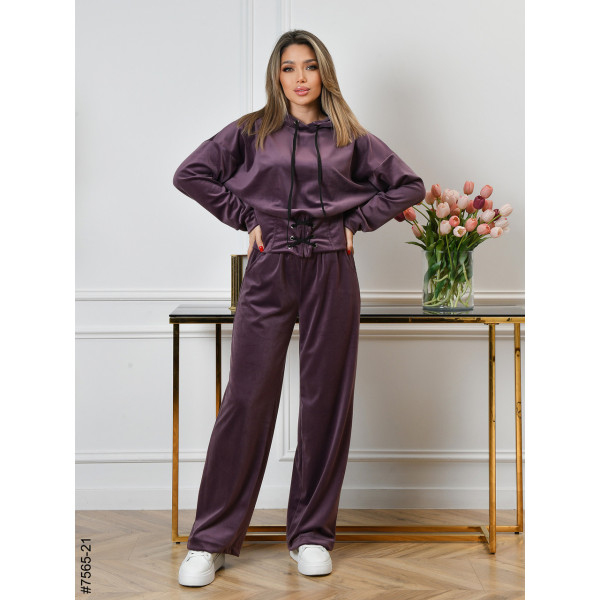 7565-21 Спортивний костюм жіночий велюр норма (4 од: 44,46,48,50)