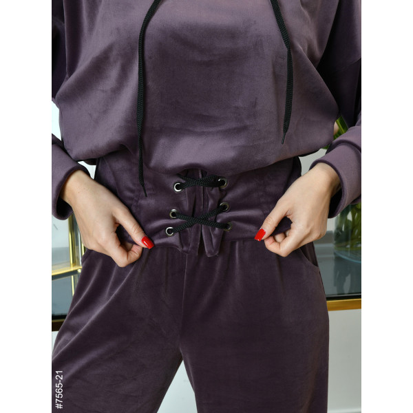 7565-21 Спортивний костюм жіночий велюр норма (4 од: 44,46,48,50)