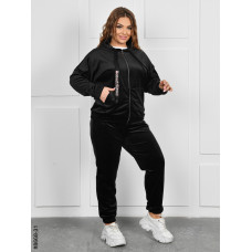 8668-31 Спортивний костюм жіночий на блискавці велюр батал (4 од: 54,56,58,60)
