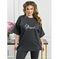 1233-32 Костюм жіночий футболка + бриджі кулір батал (3 од: 54,56,58)