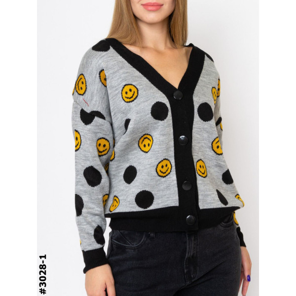 3028-1 Жіночий укорочений кардиган напівбатал (1 од: 46-52 <unk> універсальний)