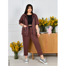9003-19 Спортивний костюм жіночий на блискавці двунитка супербатал (4 од: 54,56,58,60)