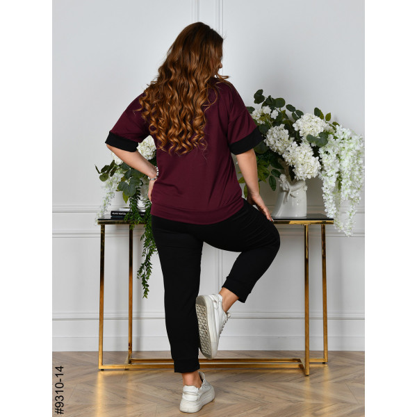 9310-14 Спортивний костюм жіночий двунитка напівбатал (4 од: 48,50,52,54)