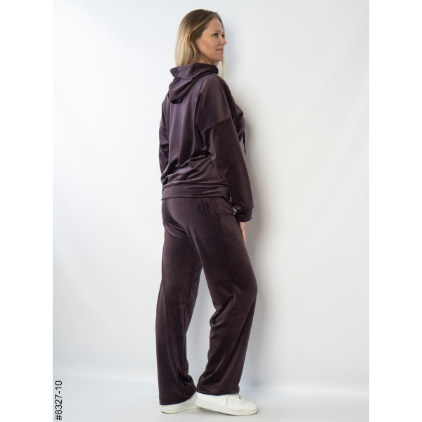 8327-10 Спортивний костюм жіночий на блискавці велюр напівбатал (4 од: 48,50,52,54)