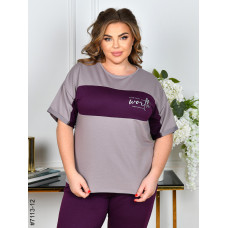 7113-12 Спортивний костюм жіночий двунитка батал (5 од: 52,54,56,58,60)