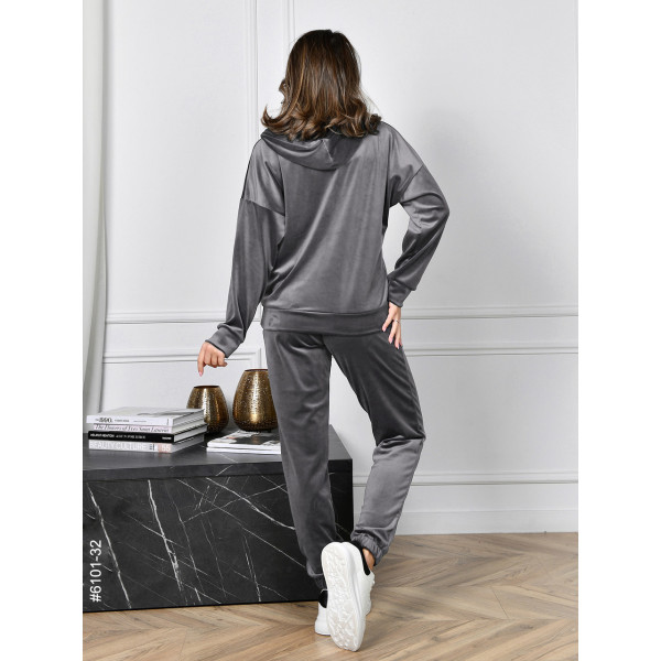 6101-32 Спортивний костюм жіночий на блискавці велюр норма (5 од: 44,46,48,50,52)