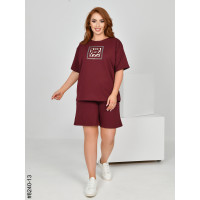 8240-13 Спортивний костюм жіночий турецька двонитка напівбатал (3 од: 48,50,52)