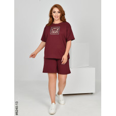 8240-13 Спортивний костюм жіночий турецька двонитка напівбатал (3 од: 48,50,52)