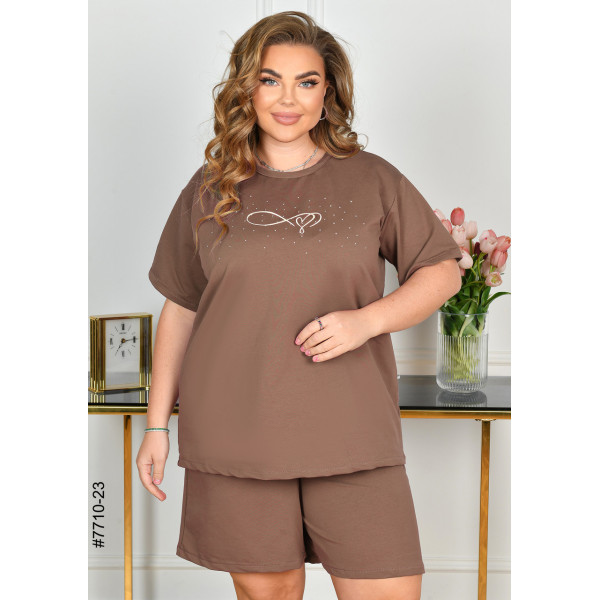 7710-23 Спортивний костюм жіночий турецька двонитка батал (3 од: 54,56,58)