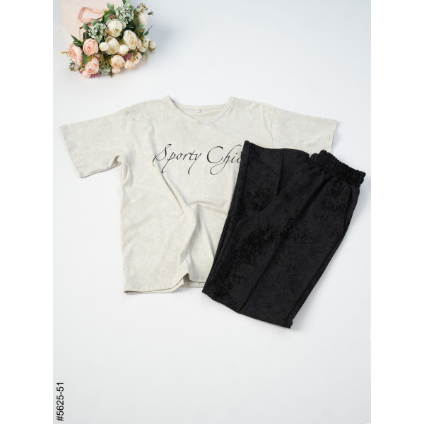 5625-51 Спортивний костюм жіночий турецька варьонка напівбатал (4 од: 48,50,52,54)