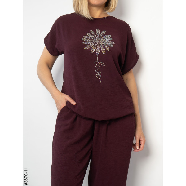 3870-11 Спортивний костюм жіночий креп батал (4 од: 50,52,54,56)