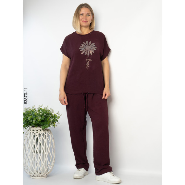 3870-11 Спортивний костюм жіночий креп батал (4 од: 50,52,54,56)