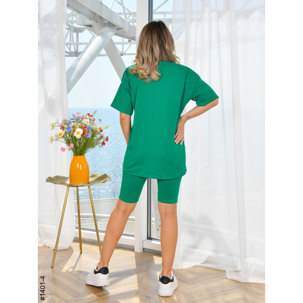 1401-4 Костюм жіночий футболка + велосипедки турецька бавовна норма (3 од:42,44,46)