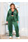 7310-3 Спортивний костюм жіночий на блискавці велюр прямі штани батал (3 од: 50,52,54)