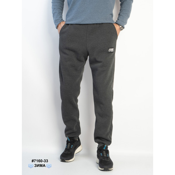 7160-33 Спортивні штани чоловічі на манжеті тринитка на флісі норма (4 од: 48,50,52,54)