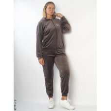 7771-10 Спортивний костюм жіночий велюр напівбатал (3 од: 48,50,52)