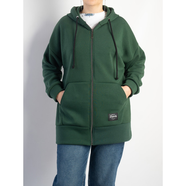 4795-1 Худі на блискавці жіночий тринитка на флісі напівбатал (5 од: розмір 48-50 | універсальний)