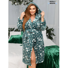 9264-3 Халат жіночий на запах махра напівбатал (3 од: 44-46,48-50,52-54)