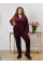 3610-14 Спортивний костюм жіночий на блискавці велюр батал (3 од: 54,56,58)