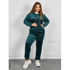 8780-2 Спортивний костюм жіночий на блискавці велюр батал (4 од: 54,56,58,60)