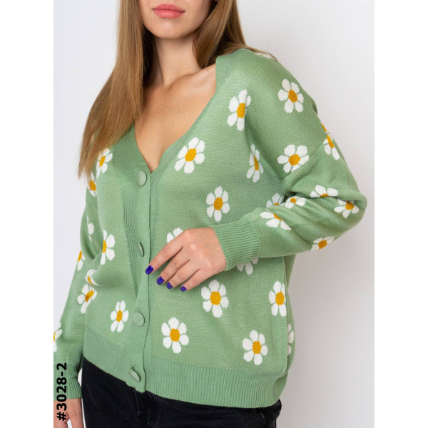 3028-2 Жіночий укорочений кардиган напівбатал (1 од: 46-52 <unk> універсальний)