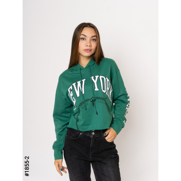 1855-2 Батник жіночий двунитка з принтом норма (3 од: S-M, M-L, L-XL)