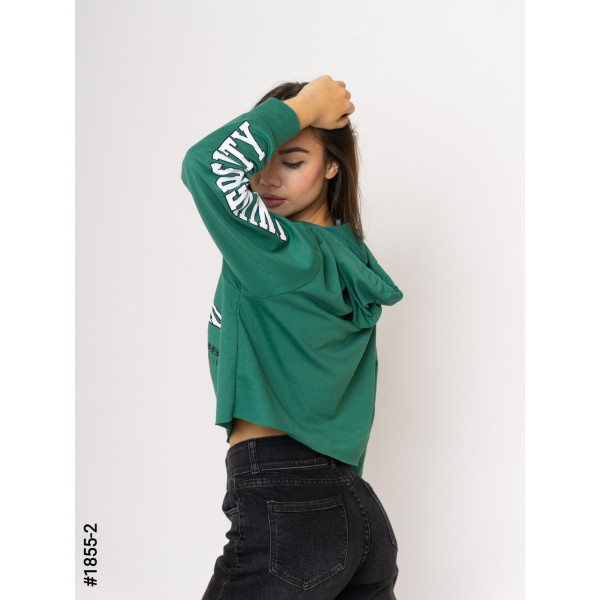 1855-2 Батник жіночий двунитка з принтом норма (3 од: S-M, M-L, L-XL)