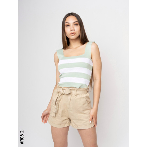 R06-2 Шорти жіночі з поясом котон норма (3 од: S,M, L)