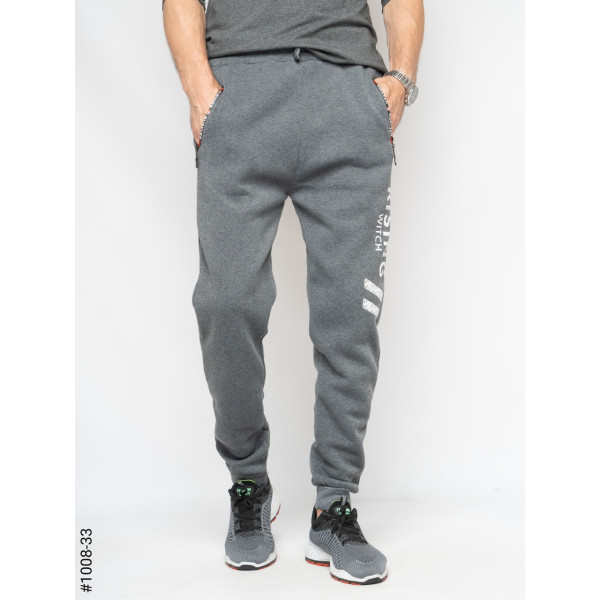 МИКС 1008-37 Спортивные штаны мужские на флисе коттон норма (6 ед: L,XL,2XL,3XL)