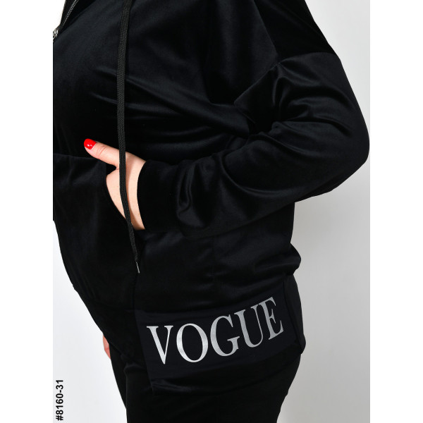 8160-31 Спортивний костюм жіночий на блискавці велюр супербатал (4 од: 54,56.58.60)