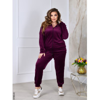 7960-63 Спортивний костюм жіночий на блискавці велюр супербатал (3 ед: 54-56,56-58,58-60)