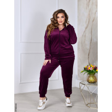 7960-63 Спортивний костюм жіночий на блискавці велюр супербатал (3 ед: 54-56,56-58,58-60)