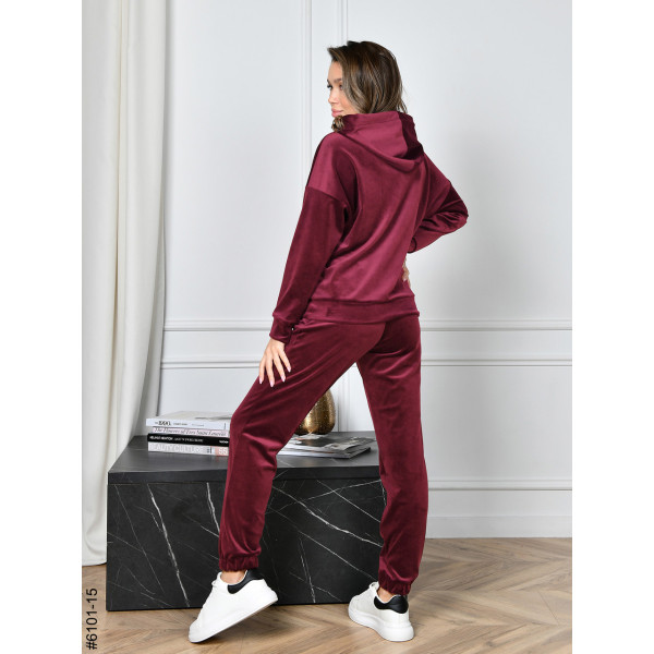 6101-15 Спортивний костюм жіночий на блискавці велюр норма (5 од: 44,46,48,50,52)