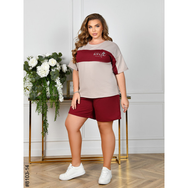 8103-14 Спортивний костюм жіночий двонитка батал (4 од: 54,56,58,60)