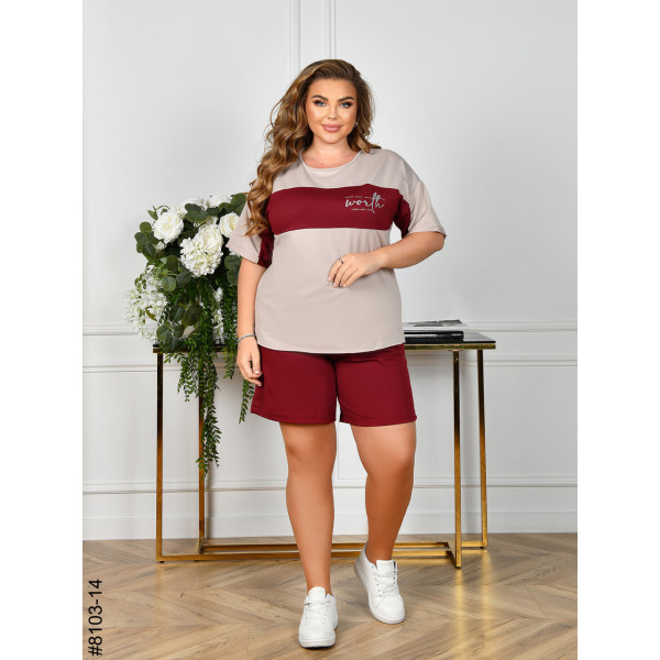 8103-14 Спортивний костюм жіночий двонитка батал (4 од: 54,56,58,60)