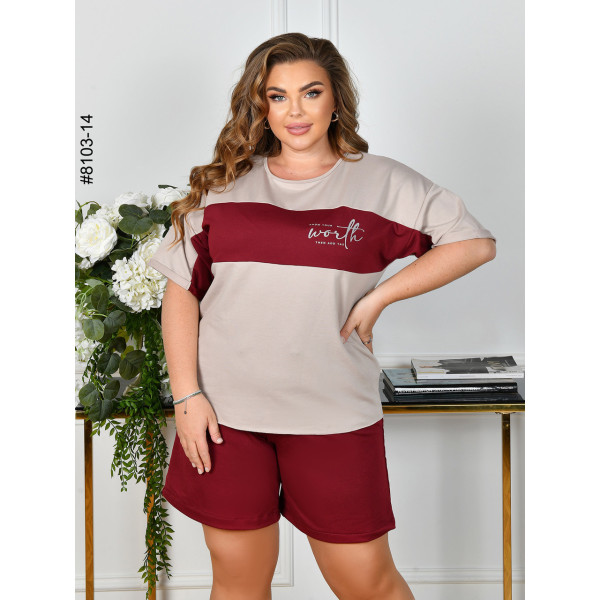 8103-14 Спортивний костюм жіночий двонитка батал (4 од: 54,56,58,60)