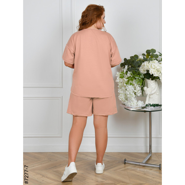 7277-7 Спортивний костюм жіночий двонитка напівбатал (4 од: 48,50,52,54)