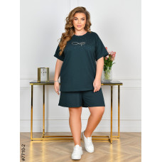 7710-2 Спортивний костюм жіночий турецька двонитка батал (3 од: 54,56,58)