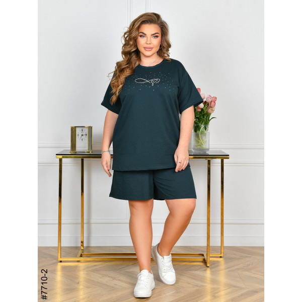 7710-2 Спортивний костюм жіночий турецька двонитка батал (3 од: 54,56,58)